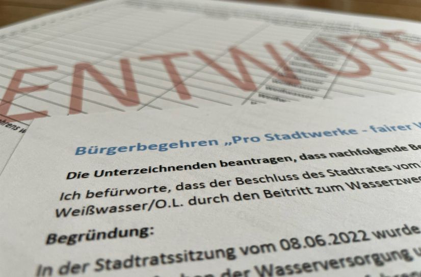 Entwurf des Bürgerbegehrens.