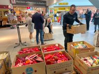 Traditionelles Kerzenwiegen in der Elbgalerie ermittelte 822 Kilogramm Wachsreste. Foto: Farrar