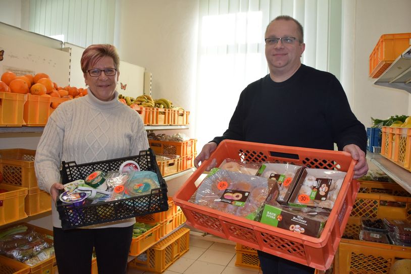 Petra Hütten ist Leiterin der Löbauer Tafel, Frank Grüber Vorsitzender des Tafelvereins Oberlausitz, die vier Standorte im Landkreis Görlitz betreibt.