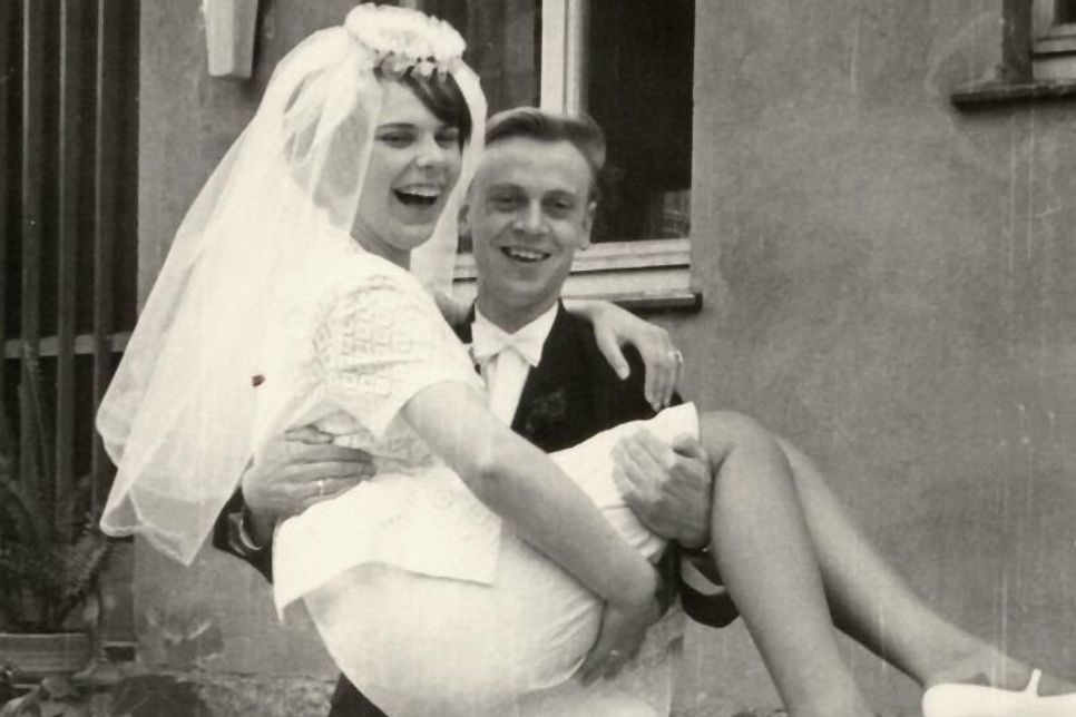 Ein Brautpaar aus dem Jahr 1962.