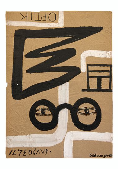 „Der Aufstand der Zeichen“, Acryl auf Papier von Gil Schlesinger. Foto: VG Bild-Kunst Bonn