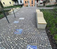 Farbenfrohe Bodenmosaike