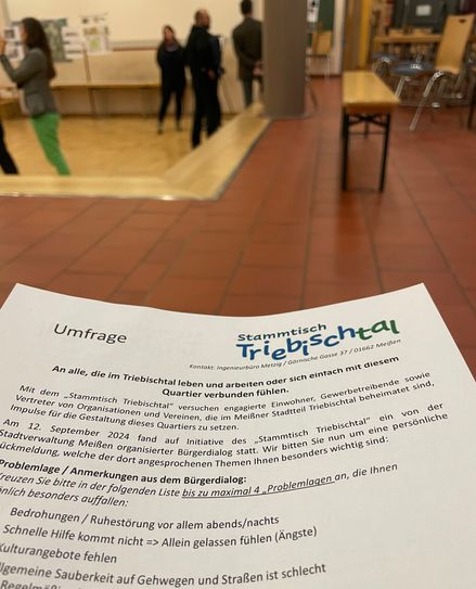 Umfrage für Bürger im Triebischtal. Foto: Farrar