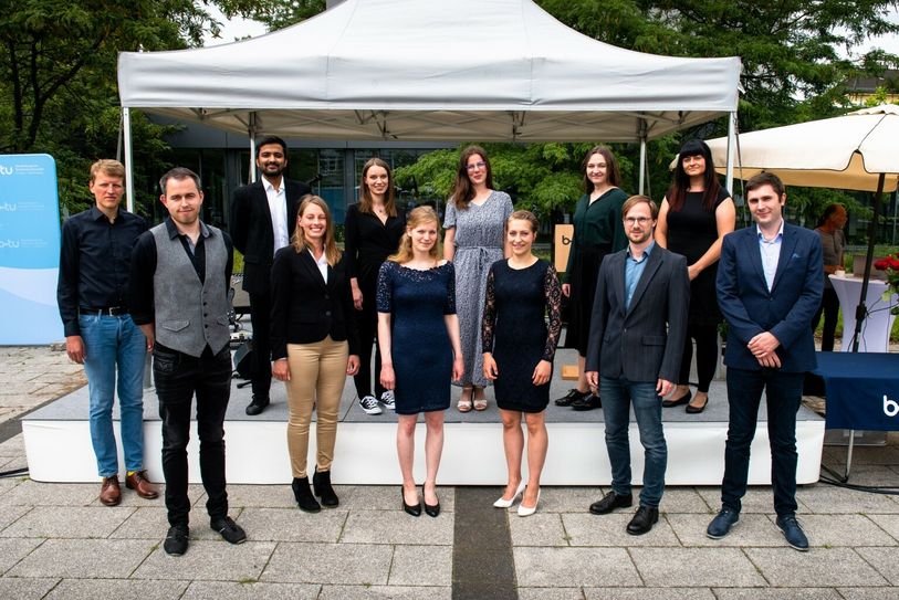 Die Preisträgerinnen und Preisträger der Universitätspreise 2020. Foto: BTU