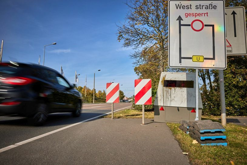 Der Superblitzer steht nun an der S172 in Heidenau (Fahrtrichtung Dresden). Foto: Marko Förster
