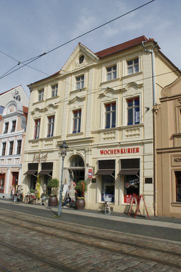 Das ehemalige Greiffenhagensche Haus, heute Sitz der Cottbuser Redaktion des