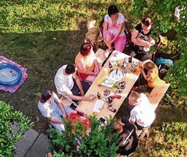 Die Hausgemeinschaft vom Wölfnitzer Ring. Foto: privat