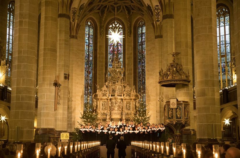 Die Kirche St. Marien Pirna beeindruckt durch ihre Größe.