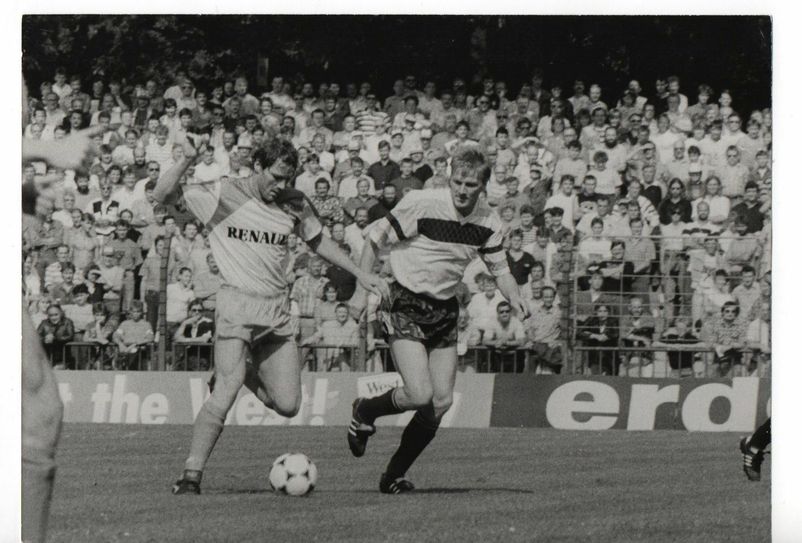Jens Melzig am 11.08.1990, erster Spieltag der DDR-Oberliga gegen Stahl Brandenburg, Endstand 1:1. (Foto: Martin Schutt)
