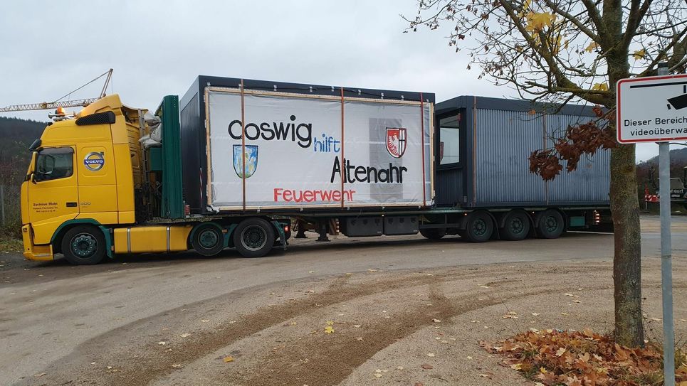 Die Stadt Coswig konnte die Container finanzieren, weil die Coswiger Wehr auf Gelder zur Sanierung ihres Treppenhauses verzichtete.