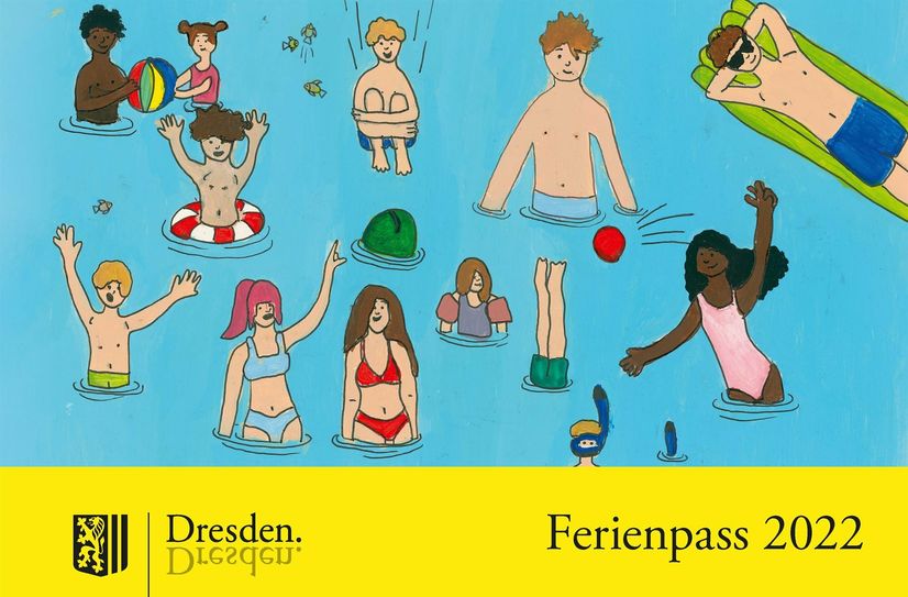 Ferienpass mit dem Titelbild »Badespaß« von Sophie Lüning (13 Jahre).