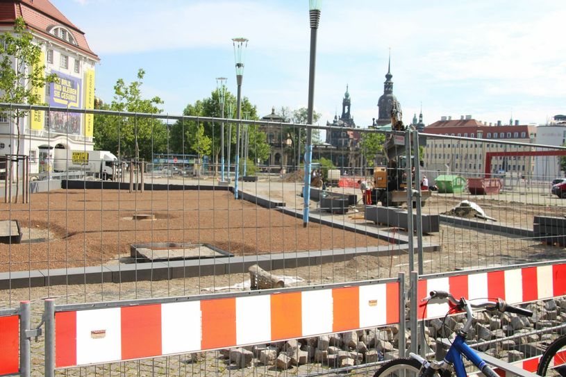 Die alten Hochbeete am Postplatz sind verschwunden.