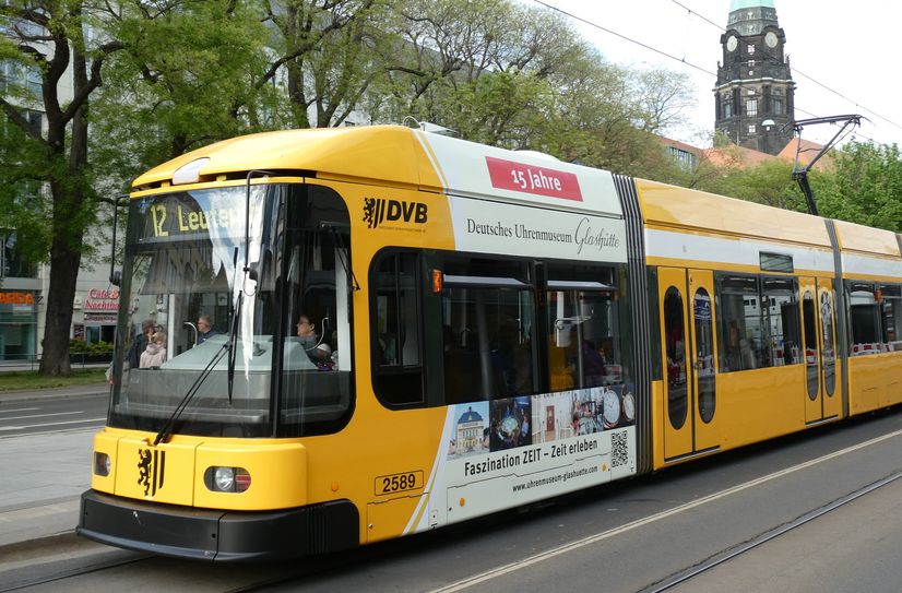 Diese S-Bahn verweist auf den Museumsgeburtstag.
