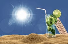 Gut gegen Sommerhitze ist ein Glas Wasser - gern mit erfrischendem Kräuter- oder Zitrusfruchtgeschmack.