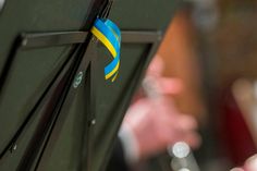 Notenständer mit Gedenkschleife