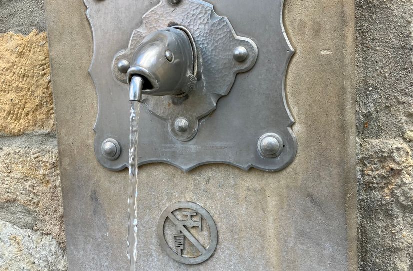 »Kein Trinkwasser« aus Pirnas Fischkopfbrunnen.
