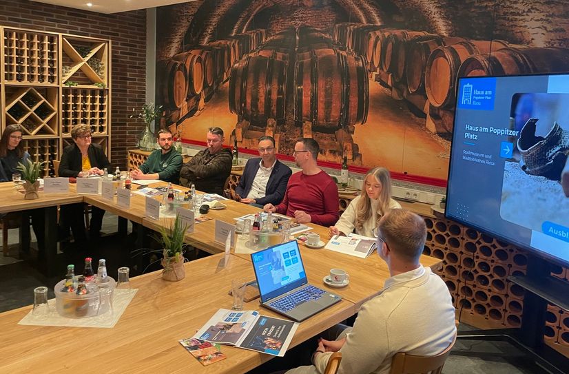 Eine durchaus zufriedene Riesaer Runde: WT Energiesysteme Arena, Stadthalle »stern«, Tierpark & Kloster, Stadtmuseum und -bibliothek mit positiven Entwicklungen in der vergangenen Saison. Foto: Farrar