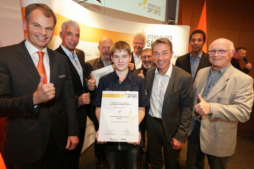 Der Verein Wassersport Forst e.V. konnte sich über einen Förderpreis in Höhe von 500 Euro freuen. Foto: Franz Fender/Genossenschaftverband e.V.