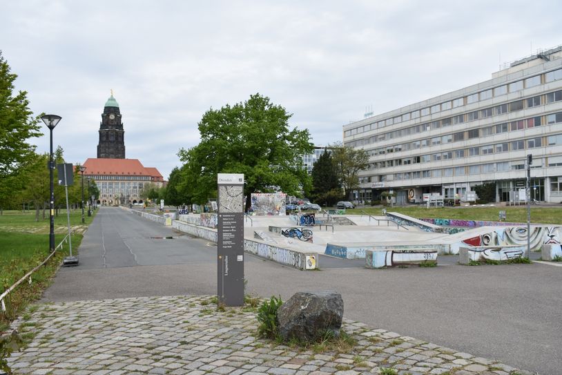 Blick auf die Skateranlage an der Lingnerallee. Fotos: Schiller
