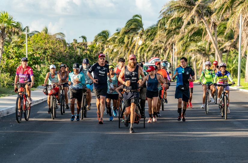 Kurz vor der Ziellinie in Cancun (Mexiko).