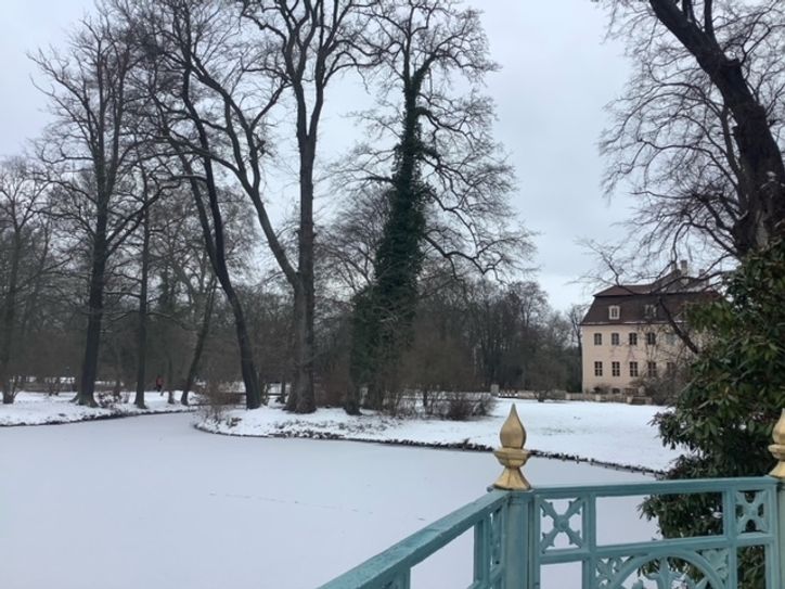 Winterlicher Blick auf das Schloss Branitz. Foto: Kayser