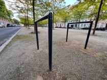 Fahrradbügel am Lutherplatz.