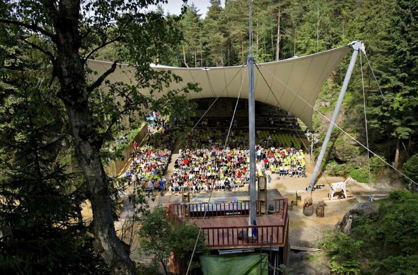 Einer der bestätigten Strukturwandel-Projekte ist die umfassende Umgestaltung der Jonsdorfer Waldbühne für über 9,8 Millionen Euro.