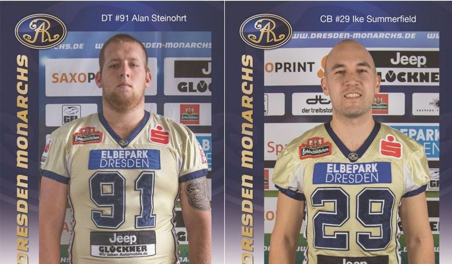 Alan Steinohrt (li.) und Isaac "Ike" Summerfield (Foto: PR/Dresden Monarchs)