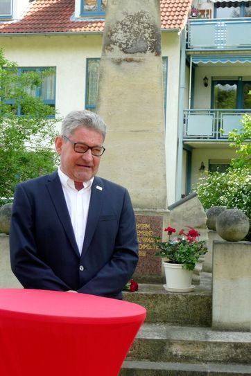 Oberbürgermeister Klaus-Peter Hanke bei seiner Rede. Foto: privat