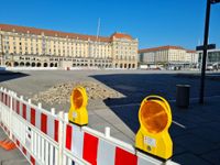 Der Altmarkt ist großräum umzäunt.