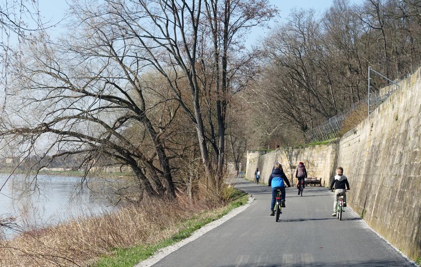 Blick auf den Radweg Körnerweg an der Elbe. Foto: ADFC