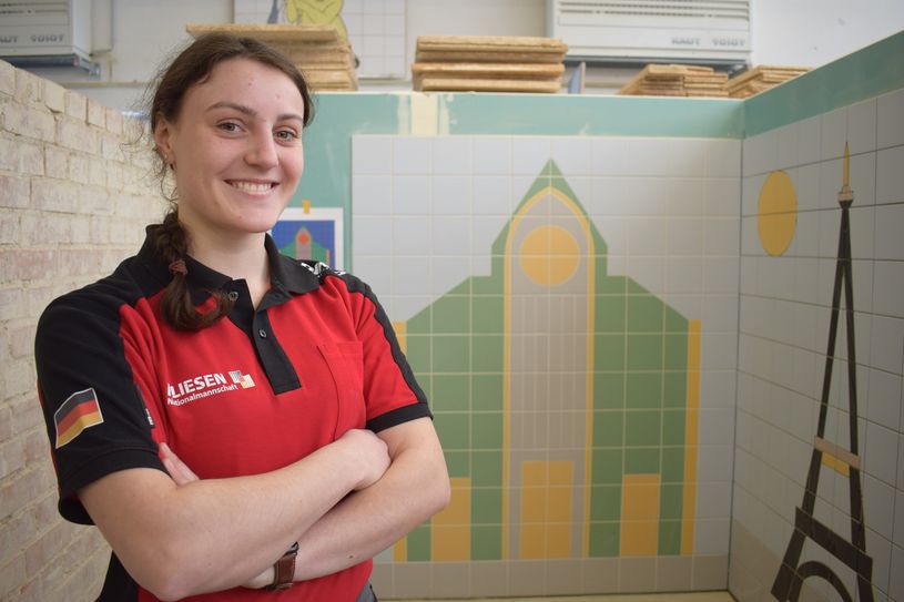 Miriam Zeller aus Bayern ist die einzige Frau im Fliesenleger-Nationalteam.
