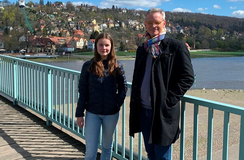 Markus Reichel mit Tabea Lampka.