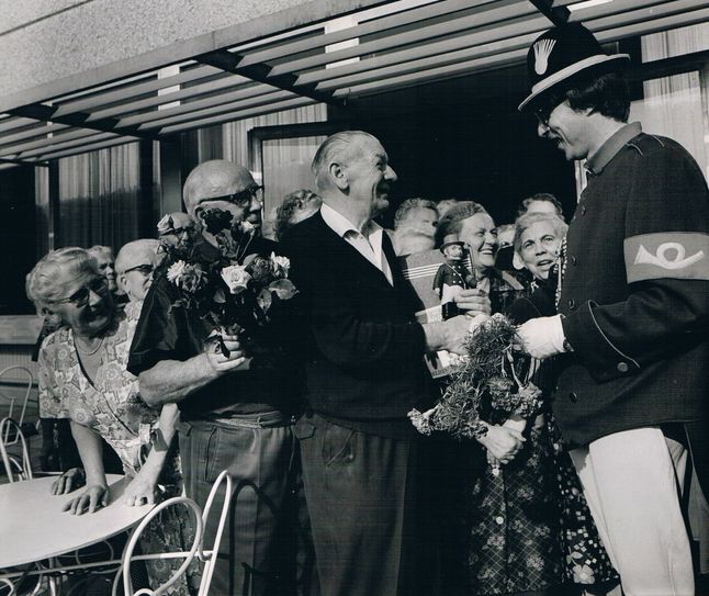 Der Cottbuser Postkutscher Anfang der Siebziger bei Ströbitzer Senioren. Foto: Erich Schutt