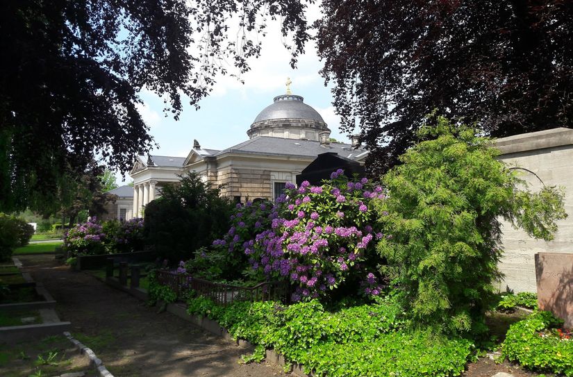 Die Wallotkapelle auf dem Johannisfriedhof.