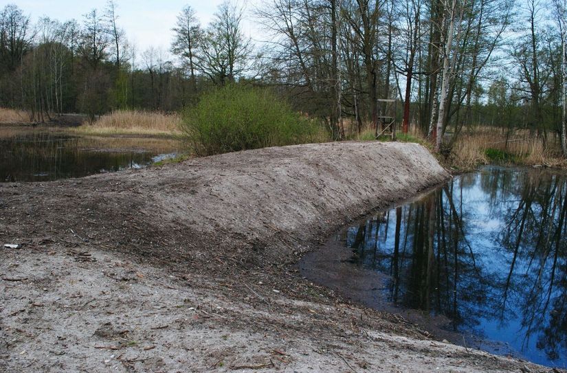 Sanierte Staubauwerke und Dämme sichern den Wasserrückhalt in Teichen und damit die Laichplätze von Amphibien.