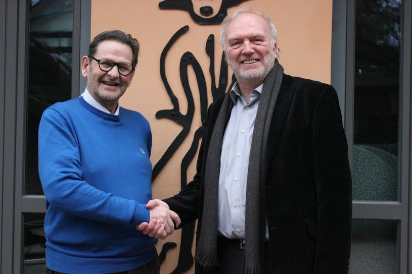 Gerhard Printschitsch (l.) und Roland Heitz waren sich einig, aber wegen gesundheitlicher Probleme wird aus dem Wechsel des Niedersachsen auf den Intendantenstuhl der Kleinen Komödie Cottbus nichts. Foto: TheaterNativeC