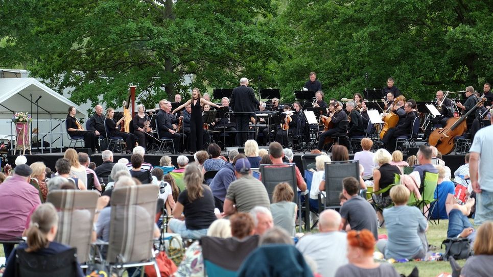 Konzert auf der Klinikwiese in Meißen.