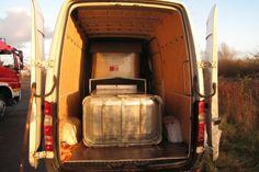 Blick auf die Ladefläche des Transporters. Fotos: Polizei