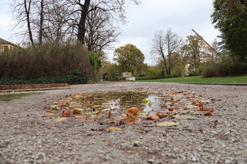 Instandsetzung von Wegen im Park an der Puschkinpromenade ab dem 20. November