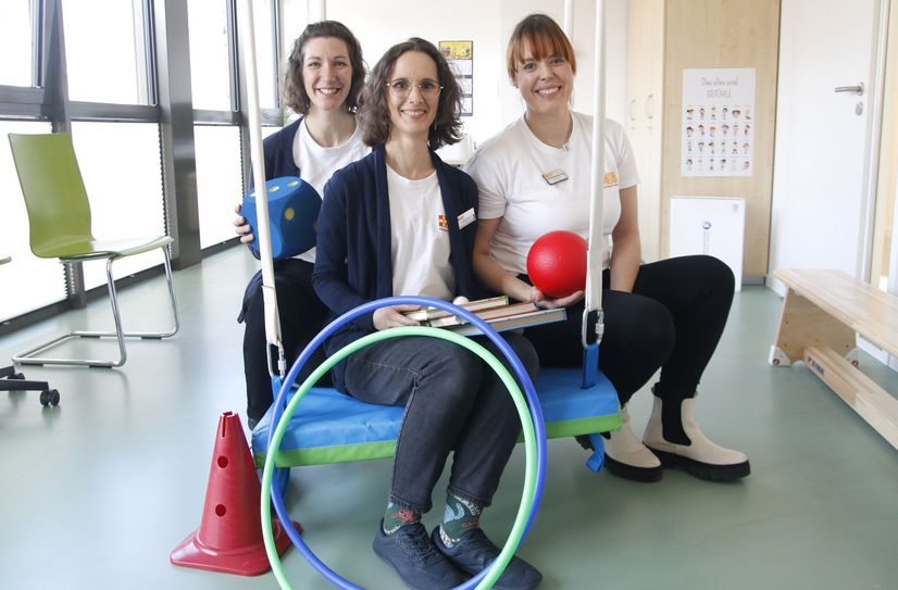 Sarah Hauswald, Josephine Junker und Carolin Alter helfen Kindern, ihre Fähigkeiten zu entwickeln.