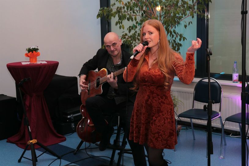 Musikalische Umrahmung durch das Cottbuser Duo "Le Dazzo".