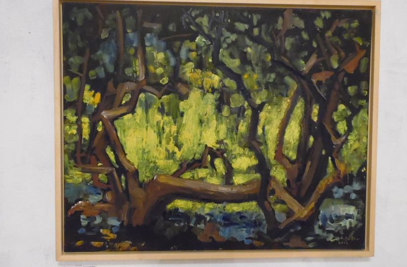 Aus der Ausstellung: Rhododendron im Gegenlicht von Rita Geißler