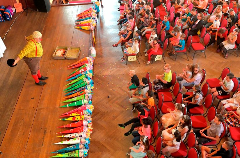 Aktion Zuckertüte im Stammhaus Watzke im Jahr 2019.
