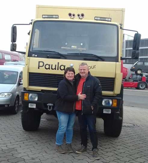 Gabi und Frank Wagner machen sich mit "Paula" auf den Weg nach Südamerika. Foto: Privat