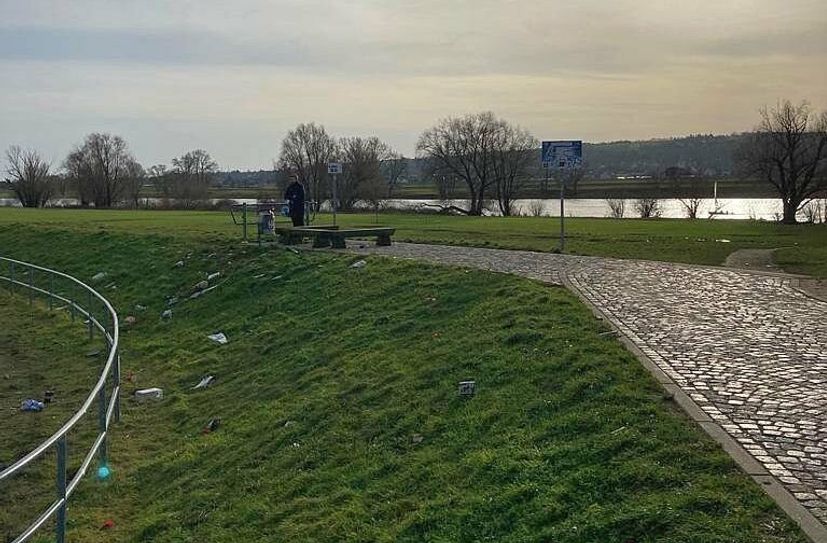 Wie mühsam es ist, die Deiche abzusammeln, lässt sich schnell ahnen.
