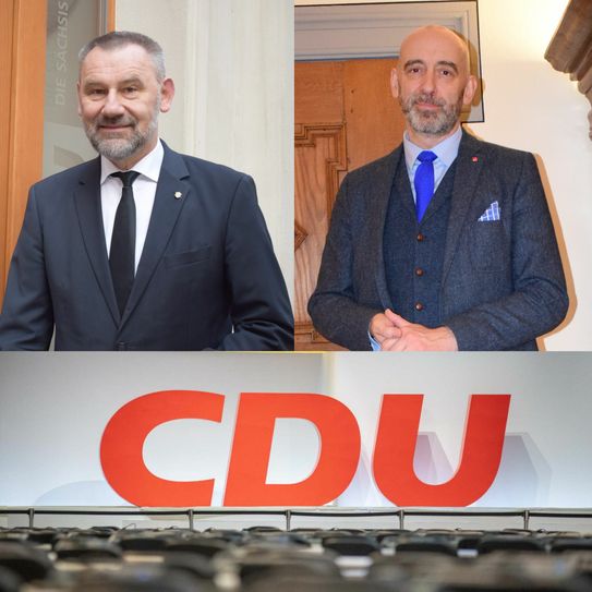 OB Alexander Ahrens, MdL Marko Schiemann und der Bautzener CDU-Stadtvorstand hätten sich mehr Erleichterungen für den Einzelhandel gewünscht. Fotos: spa, CDU