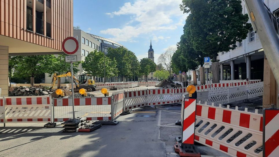 Auf der Annenstraße wird aktuell gebaut. Foto: Pönisch