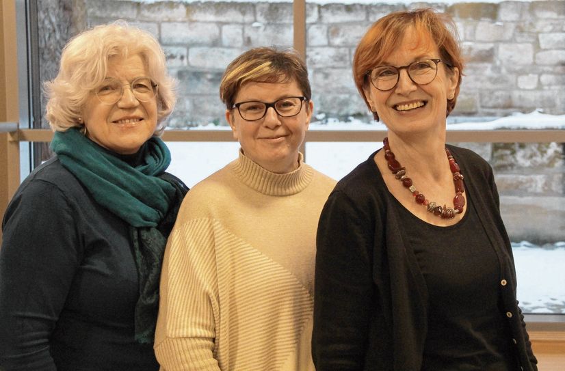 Michaela Mayer (Vorsitzende), Katja Kreisz (Schatzmeisterin) und Reinhilde Nowack (stellvertretende Vorsitzende) des Freundeskreis Kirchenmusik Meißen.