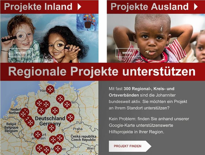 Wer sich aktuell informieren will, findet die Spendenprojekte der Johanniter auf https://www.johanniter.de/spenden-stiften/startseite/projektuebersicht/ / Fotos: Tobias Ritz